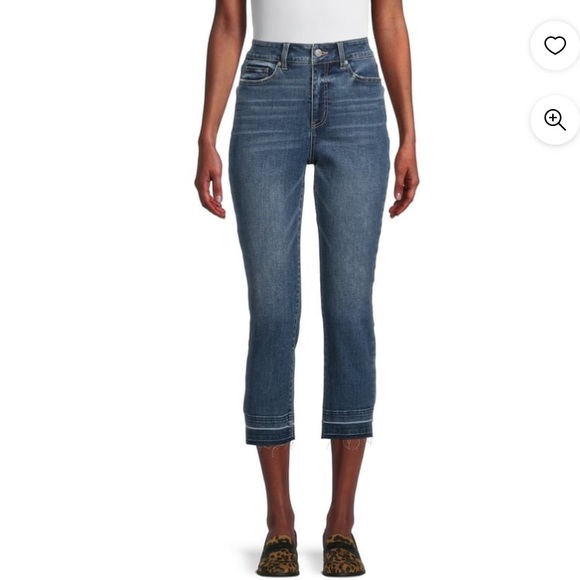 Lee Women's High Rise Straight Crop Jean - Stretch Denim, 26" Inseam, Retro Fit
